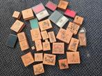 25 stempels en inkt., Hobby en Vrije tijd, Stempelen, Ophalen of Verzenden, Zo goed als nieuw, Houten stempel