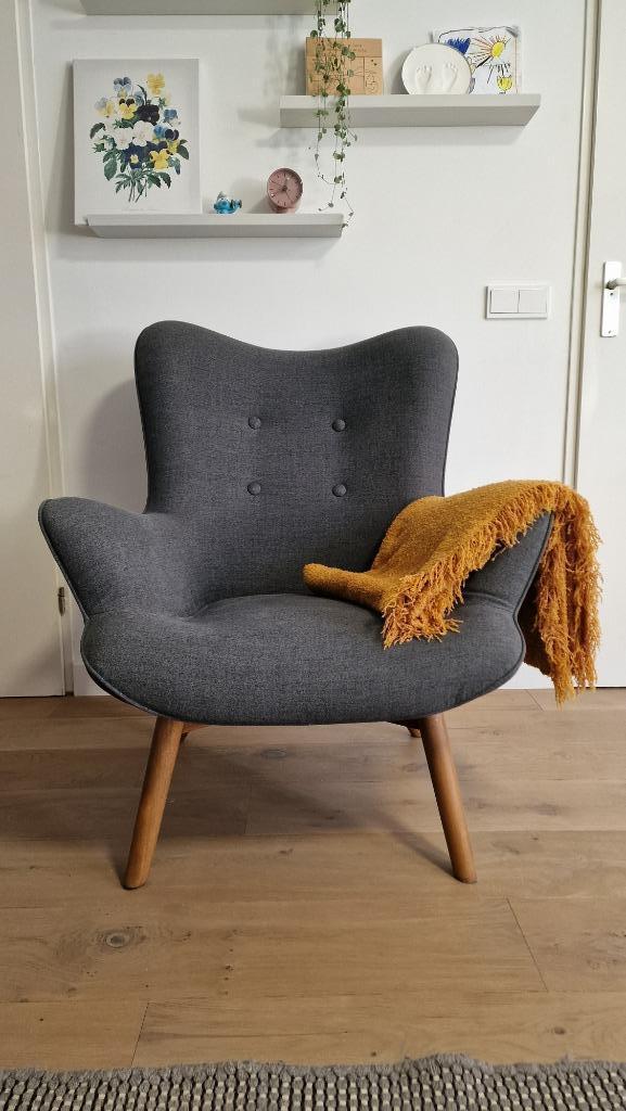 Vtwonen Vestbjerg Lina fauteuil mooie en comfortabele, Huis en Inrichting, Fauteuils, Zo goed als nieuw, Hout, Stof, 75 tot 100 cm