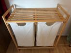 Tweedelige bamboe wasmand, Huis en Inrichting, Ophalen, Zo goed als nieuw, Wit, Overige typen