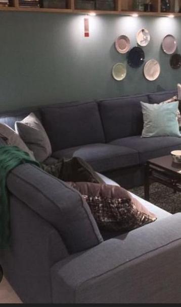 Antraciete stof voor kivik hoekbank en hooker - afbeelding 1