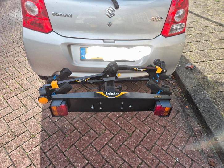 Spinder Fietsendrager - Elektrische Fietsen - Kantelbaar, Auto diversen, Fietsendragers, Gebruikt, Trekhaakdrager, 2 fietsen, Elektrische fiets