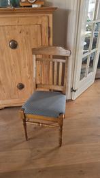 Eikenhouten stoel - bekleed 4 x, Antiek en Kunst, Ophalen