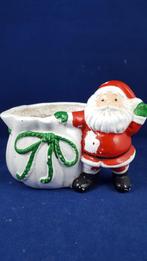 Vintage kerstdecoratie: bloempot kerstman kerststukje. W3, Tweedehands verkoop, Tweedehands verkoop, Gebruikt, Ophalen of Verzenden