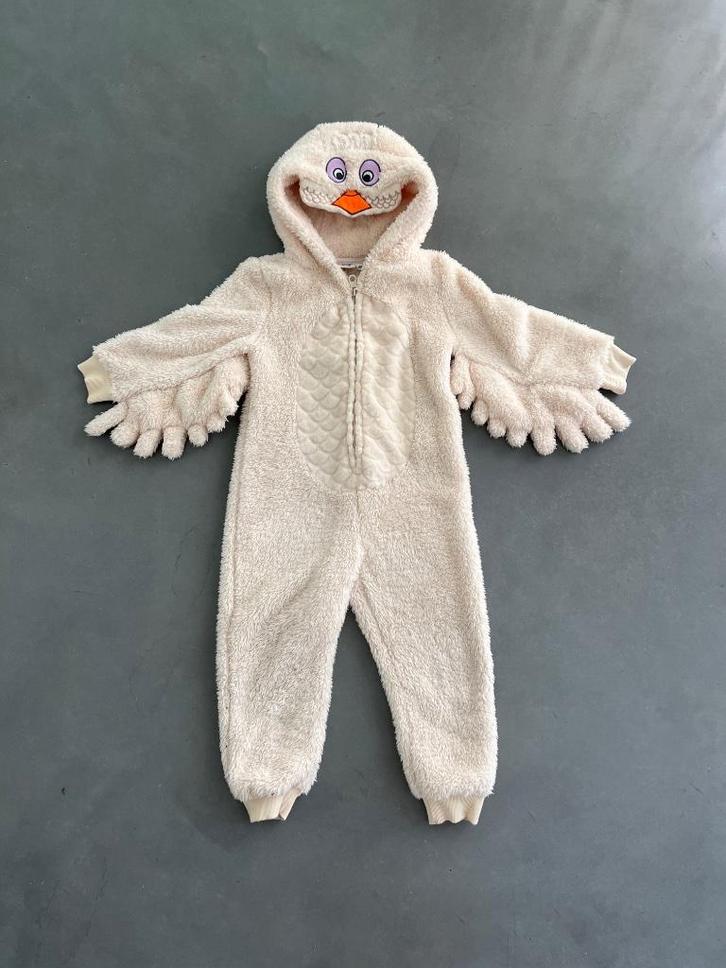 witte onesie de fabeltjeskrant, Kinderen en Baby's, Carnavalskleding en Verkleedspullen, Zo goed als nieuw, Jongen of Meisje, 110 t/m 116