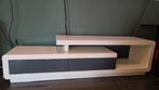 Tv meubel hoogglans wit met grijs, Ophalen, 150 tot 200 cm, Zo goed als nieuw, Minder dan 100 cm