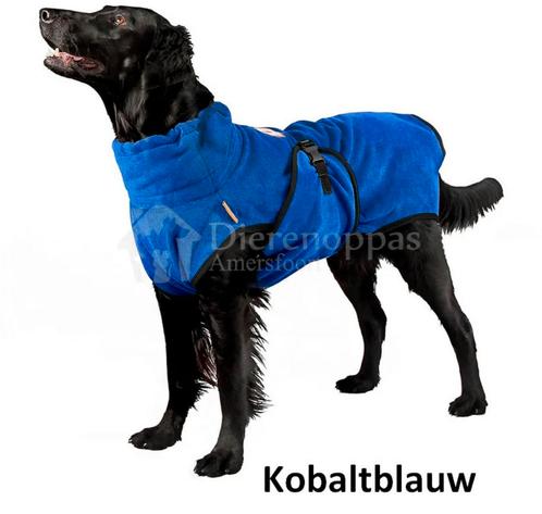 Luxe honden badjas kobalt blauw, Dieren en Toebehoren, Hondenkleding, Zo goed als nieuw, Hondenjas, Ophalen of Verzenden