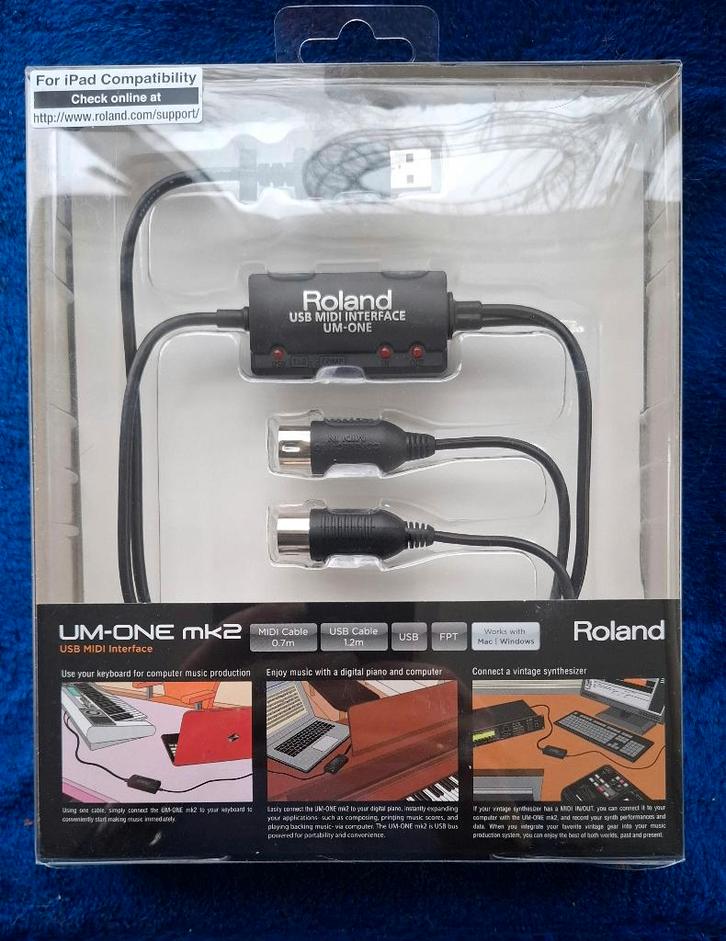 Roland UM-ONE mk2 USB midi interface, Muziek en Instrumenten, Midi-apparatuur, Nieuw, Ophalen of Verzenden