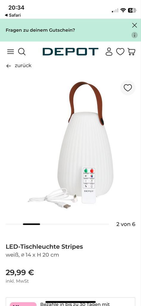 Depot Lamp - Kleur Veranderend met Afstandsbediening, Huis en Inrichting, Lampen | Hanglampen, Nieuw, Minder dan 50 cm, Kunststof