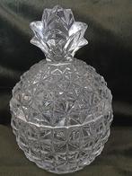 Kristal glazen dekselpot, pot Ananas, Ophalen of Verzenden