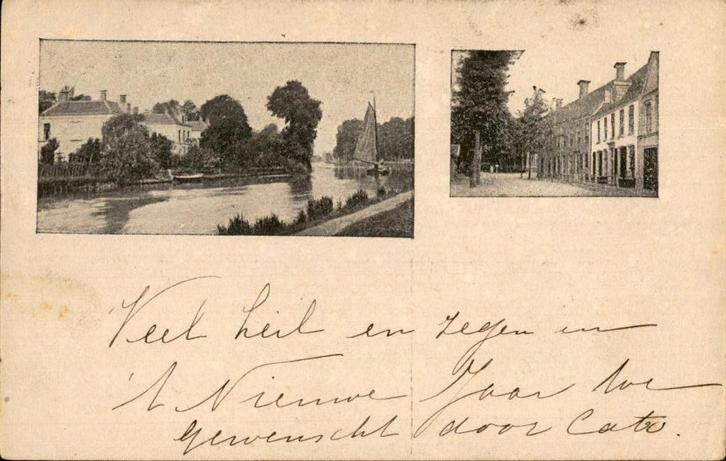 Maarssen oude lithokaart zonder plaatsaanduiding zie info, Verzamelen, Ansichtkaarten | Nederland, Gelopen, Utrecht, Voor 1920