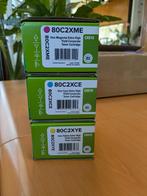 Lexmark inkt 80C2XME, 80C2XCE en 80C2XYE, Ophalen of Verzenden, Nieuw, Cartridge, Lexmark