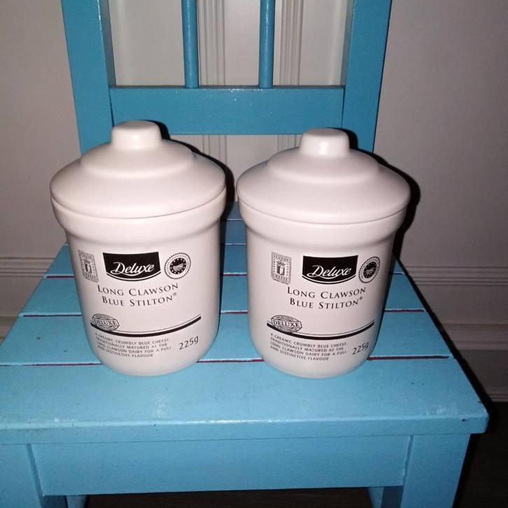 Blue stilton long clawson De Luxe potje 2 stuks, Huis en Inrichting, Keuken | Keukenbenodigdheden, Zo goed als nieuw, Ophalen