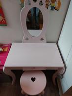 Make-uptafel / Kaptafel voor kinderen met krukje, Huis en Inrichting, Tafels | Kaptafels, Ophalen, Gebruikt, 50 tot 100 cm, Minder dan 100 cm