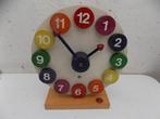 SIO houten klok voor onderwijs 1960 vintage retro speelgoed, Ophalen of Verzenden, Gebruikt