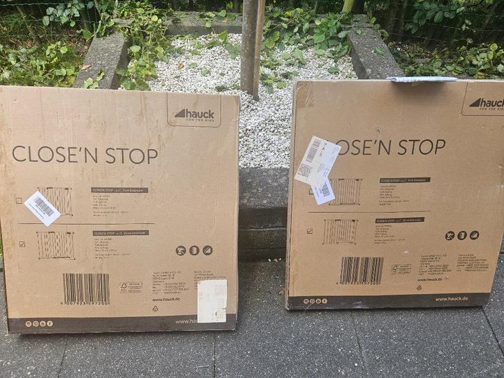 2 NIEUW Hauck Veiligheidshekje - Traphekje - Zwart - 75-80cm, Kinderen en Baby's, Traphekjes, Zo goed als nieuw, Klemhekje, Metaal of IJzer