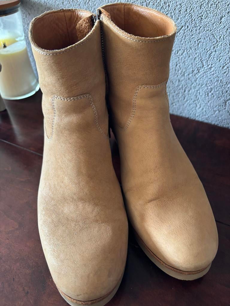 Shabbies Amsterdam Enkellaarsjes Maat 41, Kleding | Dames, Schoenen, Ophalen of Verzenden, Zo goed als nieuw, Bruin, Lage of Enkellaarzen