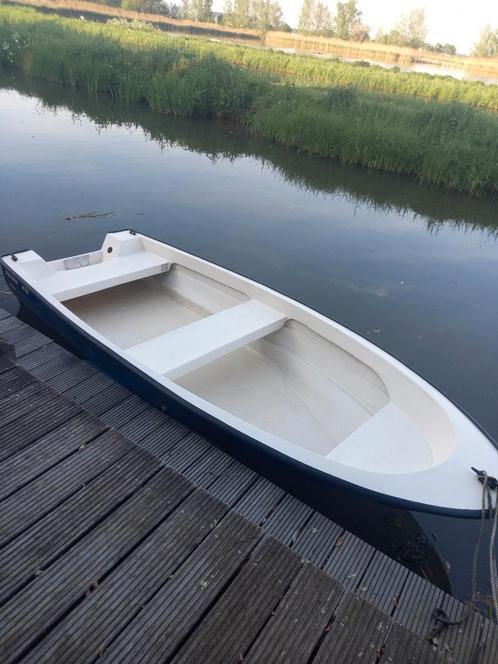 Verano 410 met elektrische motor en accu - direct varen, Watersport en Boten, Sloepen, Gebruikt, Tot 10 pk, 3 tot 6 meter, Buitenboordmotor