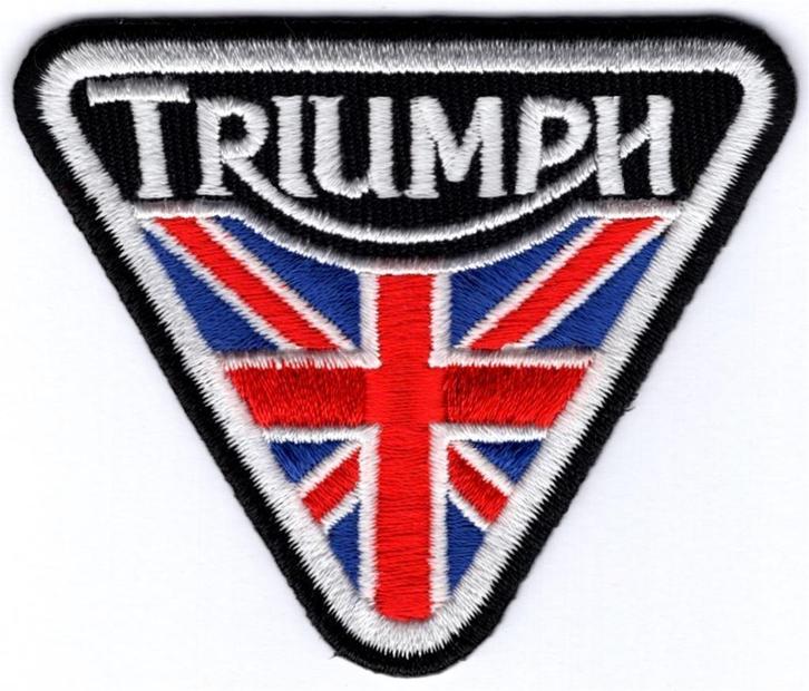 Triumph stoffen opstrijk patch embleem #24, Motoren, Accessoires | Overige, Nieuw, Ophalen of Verzenden