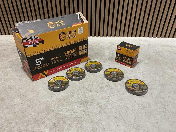 High Performance Abrasives 125 mm Slijpschijf (300x) nieuw‼️, Doe-het-zelf en Verbouw, Gereedschap | Slijpmachines, Nieuw, Haakse handslijpmachine