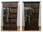 Afrikaans houten kastje met kleine lades, Ophalen, Zo goed als nieuw
