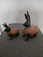 Houten Konijnen Beelden Set, Antiek en Kunst, Ophalen