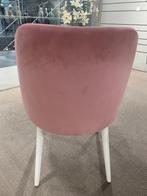 4 stoelen in roze velvet, Vier, Zo goed als nieuw, Hout, Ophalen