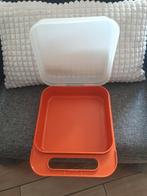 Tupperware koffertje, vintage, oranje met naturel deksel, Ophalen of Verzenden, Gebruikt, Oranje, Overige typen