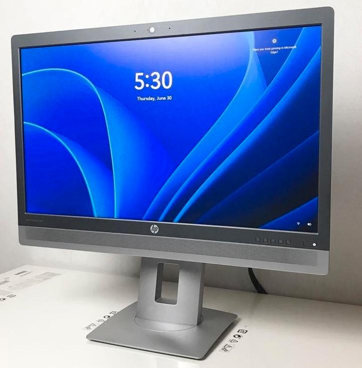 Luxe Monitor HP EliteDisplay E240C LED LCD + Kabels 24 Inch, Computers en Software, Monitoren, Gebruikt, 101 t/m 150 Hz, DisplayPort