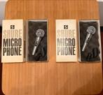 2x Vintage Shure 588SB Microfoons - Originele Doos, Ophalen of Verzenden, Gebruikt, Zangmicrofoon