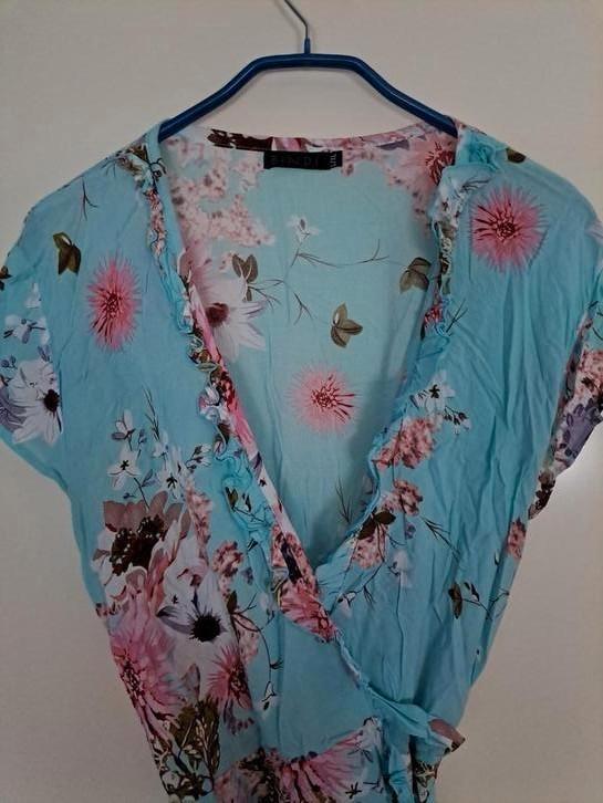 Supermooie BINDI zomer wikkeljurk in maat L 40/42 ZGAN, Kleding | Dames, Jurken, Zo goed als nieuw, Ophalen of Verzenden