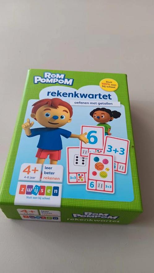 2 rekenspellen: counting puzzel + rekenkwartet, Kinderen en Baby's, Speelgoed | Educatief en Creatief, Zo goed als nieuw, Rekenen