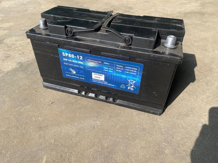 Agm semi tractie accu 12v 85ah boot camper caravan auto, Auto-onderdelen, Accu's en Toebehoren, Nieuw, Ophalen