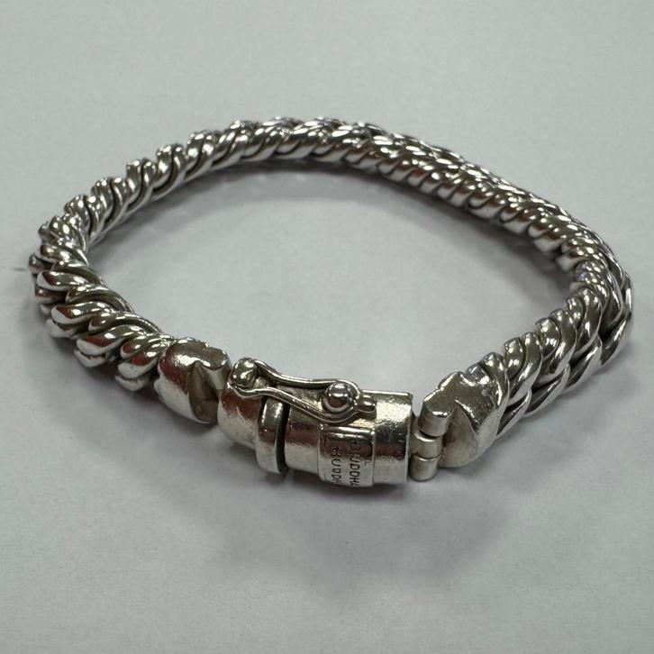 Buddha to buddha armband petra | 925 zilver | 23.5cm |, Sieraden, Tassen en Uiterlijk, Armbanden, Zo goed als nieuw, Zilver, Zilver