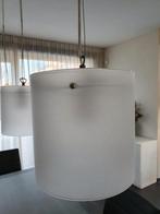 Hanglamp, 3 lampen van melkglas, Huis en Inrichting, Lampen | Hanglampen, Ophalen, Zo goed als nieuw, Glas, Minder dan 50 cm