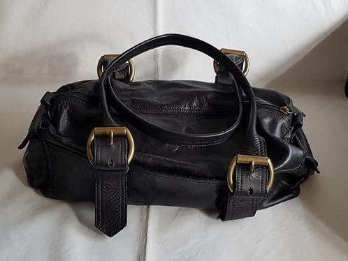 Cowboys bag zwart leder, Sieraden, Tassen en Uiterlijk, Tassen | Reistassen en Weekendtassen, Zo goed als nieuw, Zwart, Ophalen of Verzenden