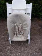 Stokke Tripp Trapp stoel, wit, met newbornset en babyset, Ophalen, Gebruikt, Meegroeistoel, Stoelverkleiner