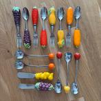 Vintage bestekset met fruit – vrolijk & decoratief, Huis en Inrichting, Ophalen of Verzenden, Zo goed als nieuw, Rvs of Chroom