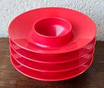 Mepal eierdopjes - Luna rood - 4 stuks nieuw, Ophalen of Verzenden, Nieuw, Kunststof, Los bestek