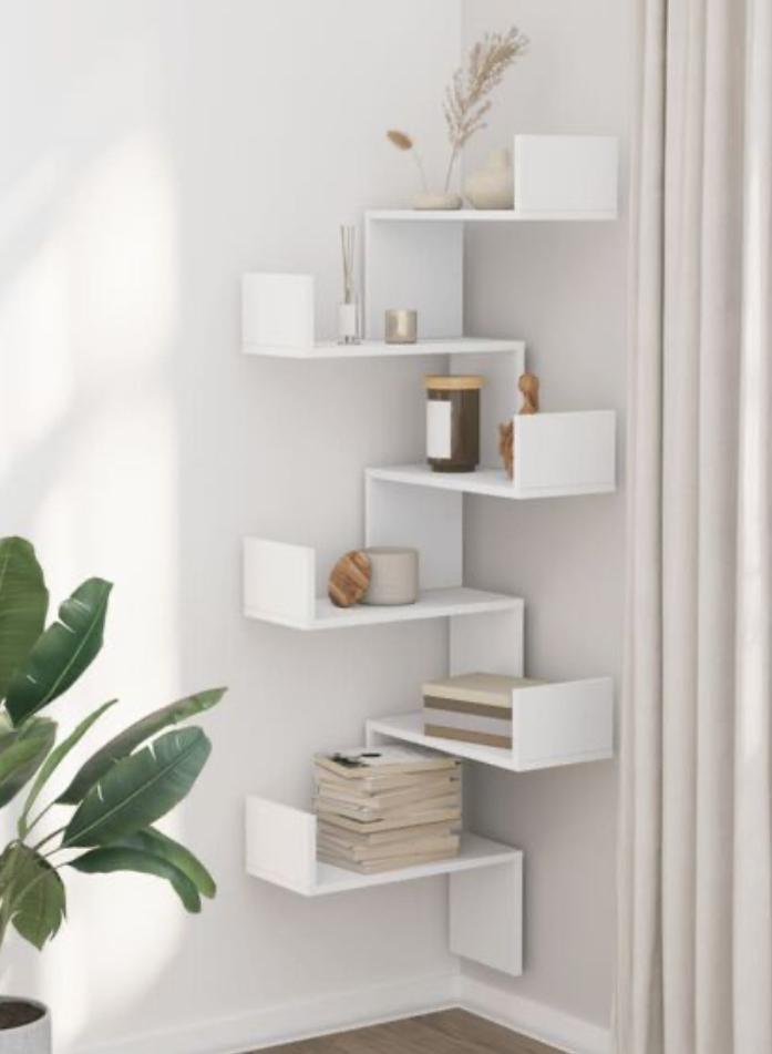 4 x stuks nieuwe vidaXL Hoekwandschap Wit. Bieden mag😊, Huis en Inrichting, Woonaccessoires | Wandplanken en Boekenplanken, Nieuw