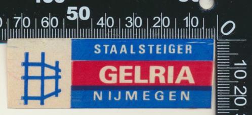 Sticker: Staalsteiger Gelria - NIjmegen, Verzamelen, Stickers, Zo goed als nieuw, Bedrijf of Vereniging, Verzenden
