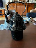 Vintage Zwarte Theepot zakketel emaille, Ophalen of Verzenden, Gebruikt