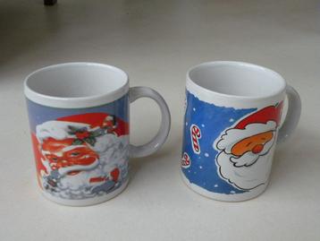 Mokken, kerstman. 2 Stuks beschikbaar voor biedingen