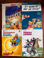 4 Stripboeken: Asterix, Olivier Blunder, Zorro, German, Meerdere stripboeken, Ophalen of Verzenden, Gelezen