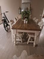 Landelijke Eettafel 220x100cm + Lade, Huis en Inrichting, Tafels | Eettafels, Ophalen of Verzenden