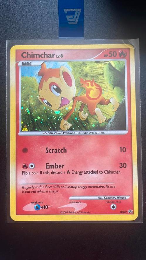 Chimchar DP02, Hobby en Vrije tijd, Verzamelkaartspellen | Pokémon, Zo goed als nieuw, Losse kaart, Ophalen of Verzenden