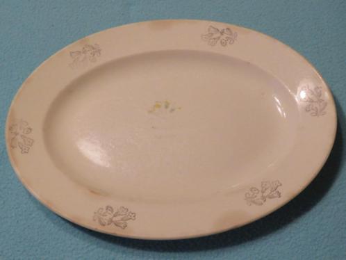 Antiek schaaltje met bloemen Rörstrand ovaal, Antiek en Kunst, Curiosa en Brocante, Ophalen of Verzenden