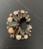 Vintage ‘50 jr kransspin broche Aurora borealis kristallen, Sieraden, Tassen en Uiterlijk, Broches, Ophalen of Verzenden, Zo goed als nieuw
