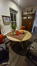 Ronde eettafel., Huis en Inrichting, Tafels | Eettafels, Ophalen, Rond, Vier personen, Grenenhout