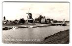 Garnwerd, Reitdiep met gezicht op het dorp. Molen "de Meeuw", Verzenden, 1960 tot 1980, Ongelopen, Groningen