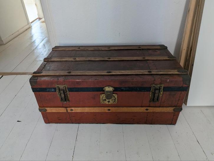 Antieke dekenkist / scheepskist, Huis en Inrichting, Woonaccessoires | Kisten, Gebruikt, Minder dan 50 cm, Minder dan 50 cm, 50 tot 100 cm